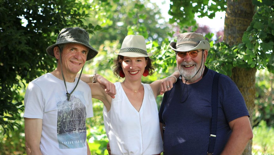 Agathe Vannieuwenhuyse avec Hervé Payen et Philippe Frutier.