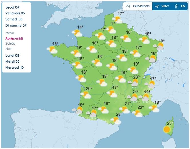Eclaircies et averses sont au programme pour la journée du dimanche 7 mai.