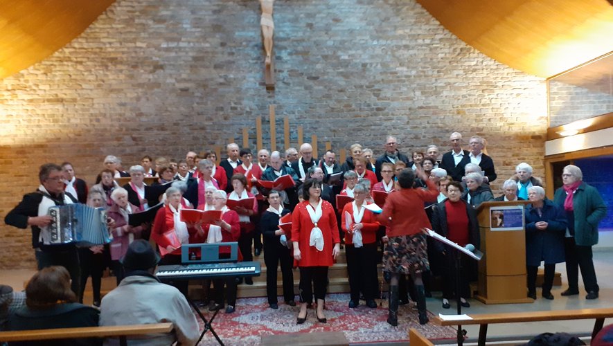 La chorale du Haut Ségala lors d’un précédent concert en l’église de La Primaube.