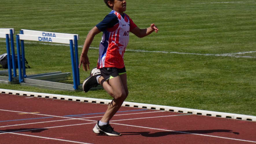 Le jeune Alexis François en action sur le 50 m.