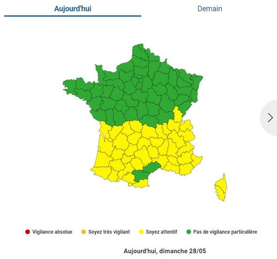 41 départements de France sont en vigilance jaune orages, ce dimanche.