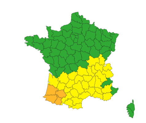 Quatre départements en vigilance orange pour les orages et les crues.