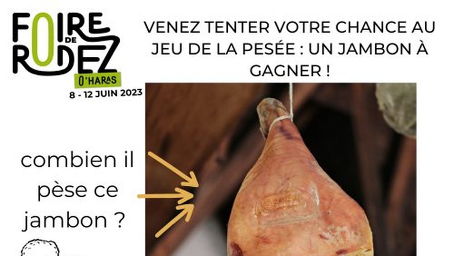 Ce jeudi, un jambon à gagner au stand de centre Presse.