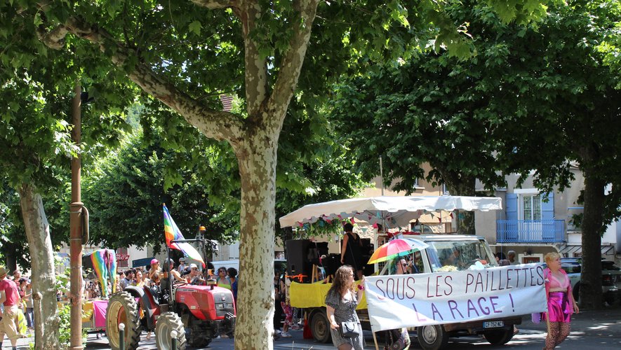 Les manifestants ont marché sur le tour de ville avant de faire un show hip hop sur la place Saint-Jean.