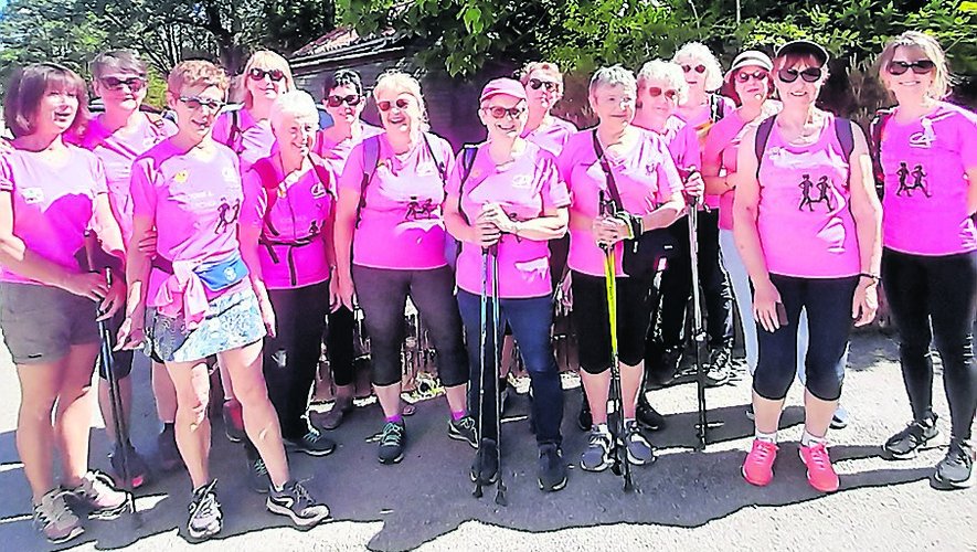 "Les filles en rose" se sont mobilisées pour la randonnée du Lions contre le cancer.