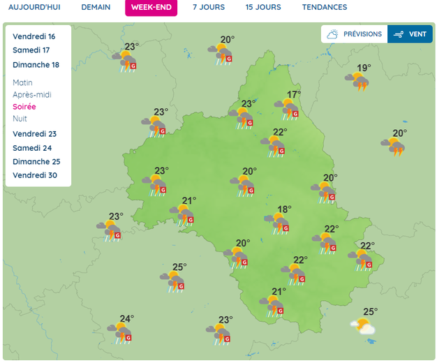 Des orages et de la grêle dimanche soir en Aveyron.