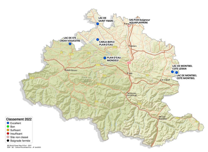 Les sites de baignade en Ariège.