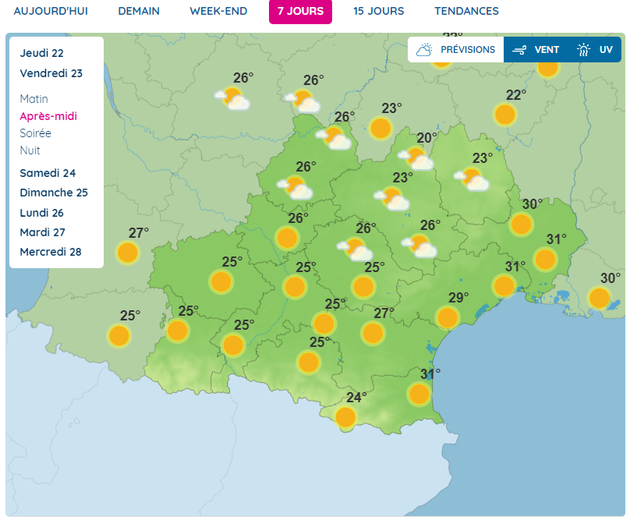 Un temps estival dès ce vendredi en Occitanie.