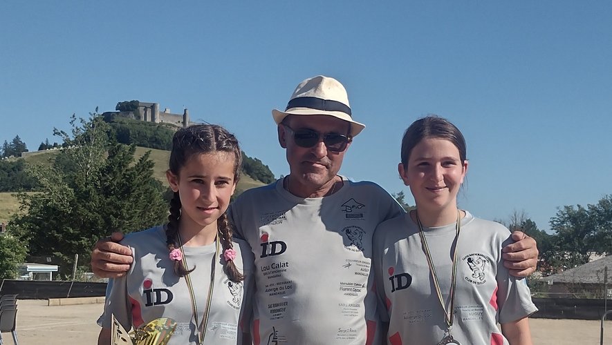 Inès, Célia et "Gégé" prêt  pour le championnat à Montpellier.