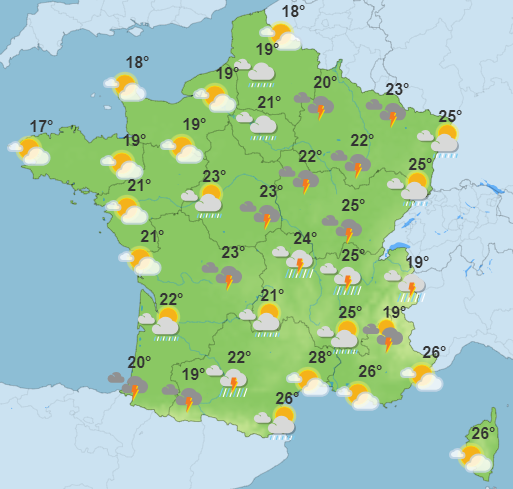 Les prévisions de ce jeudi soir.