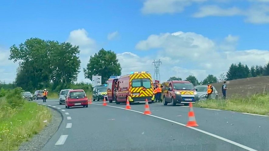 La circulation a été perturbée après l'accident et durant l'intervention des secours