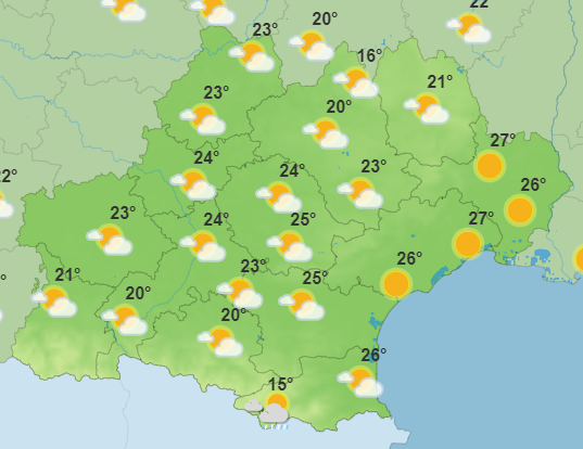 Les prévisions de ce mardi soir en Occitanie.