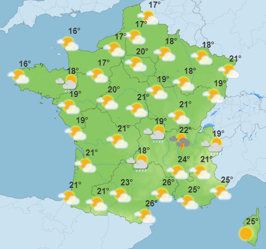 Les prévisions de ce mercredi soir.