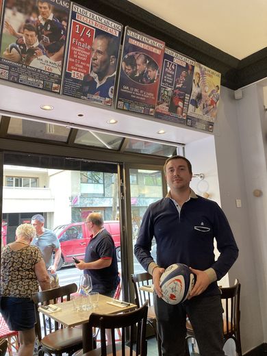 Fan de rugby depuis toujours, Aymeric Carmarans accueille fréquemment au Pareloup le staff et les joueurs du Stade Français.