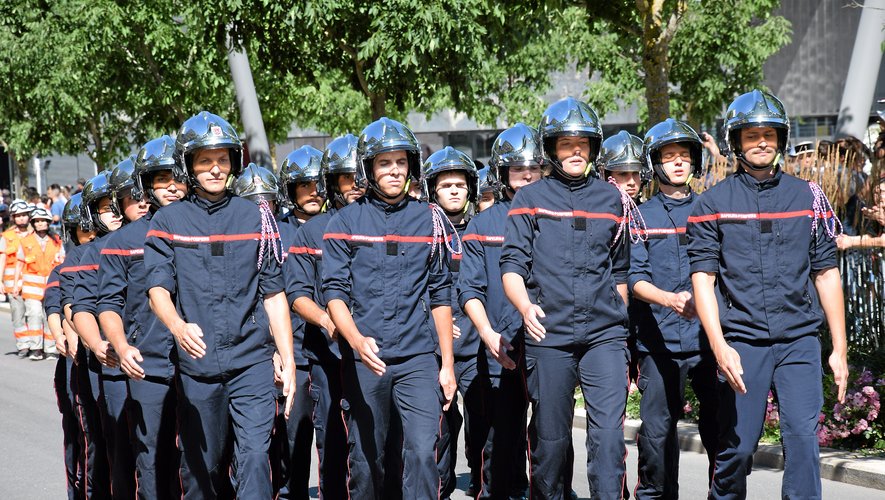 Les jeunes pompiers ont eux aussi participé au défilé.