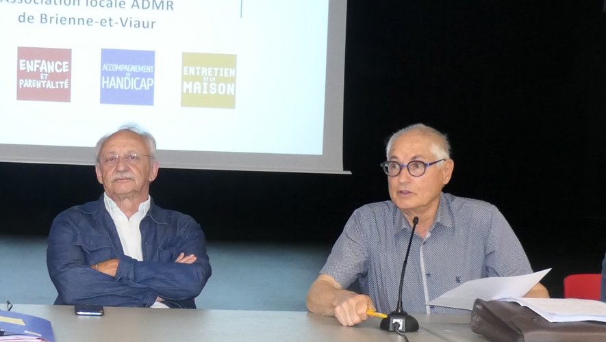 Gilles Foudal et Jean-Marie Laur respectivement président du SSIAD  et de l’ADMR Brienne et Viaur.