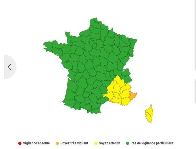 12 départements mentionnés par Météo France dans le cadre d'une vigilance canicule.