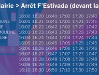 Les horaires des navettes au départ d'Olemps.