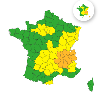Les 48 départements en vigilance orage dans la nuit de dimanche à lundi matin.