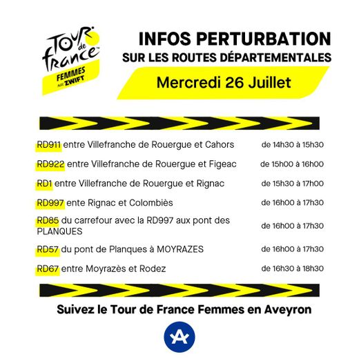 Les routes départementales fermées ce mercredi