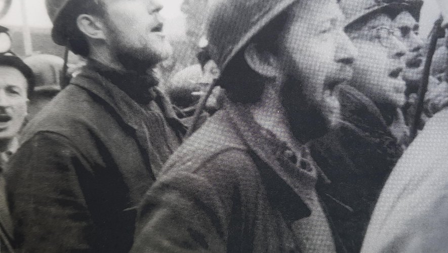 Mineurs en colère lors dans la grande grève de l’hiver 1961-62./ Document du musée de l’ASPIBD