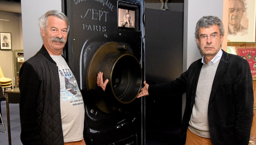 André Benaben et Jean-Claude Trebosc font vivre l’espace Georges Rouquier en assurant sa coprésidence et en contant aux gens de passage cette belle histoire du cinéma.