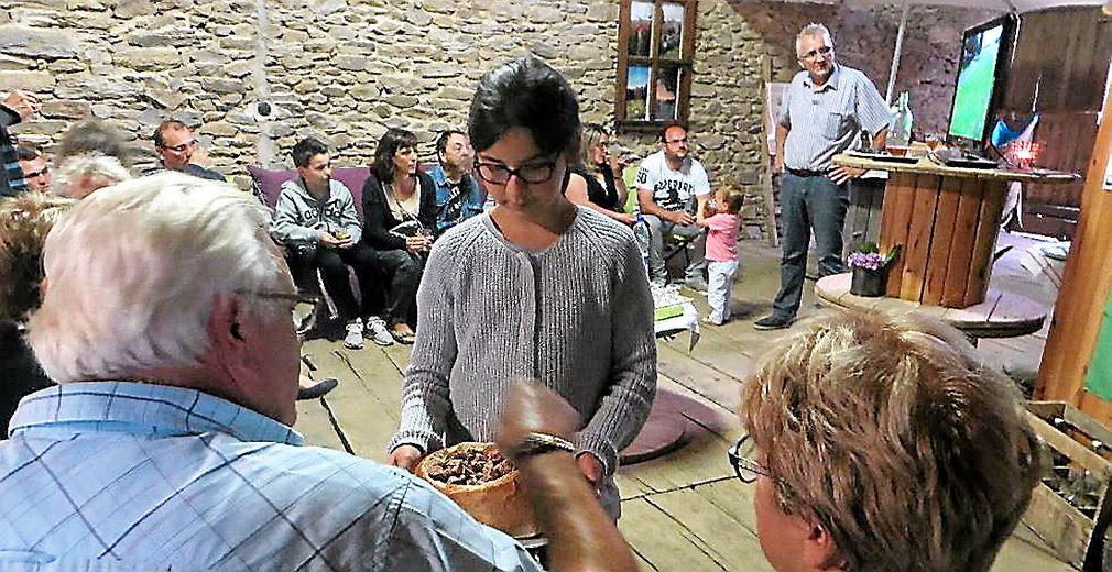 Dégustation à la ferme de la Fanquèze.