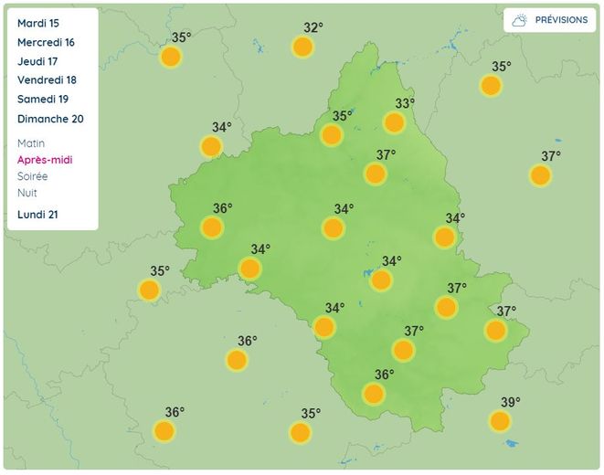 Des températures très élevées en Aveyron, dimanche 20 août 2023.