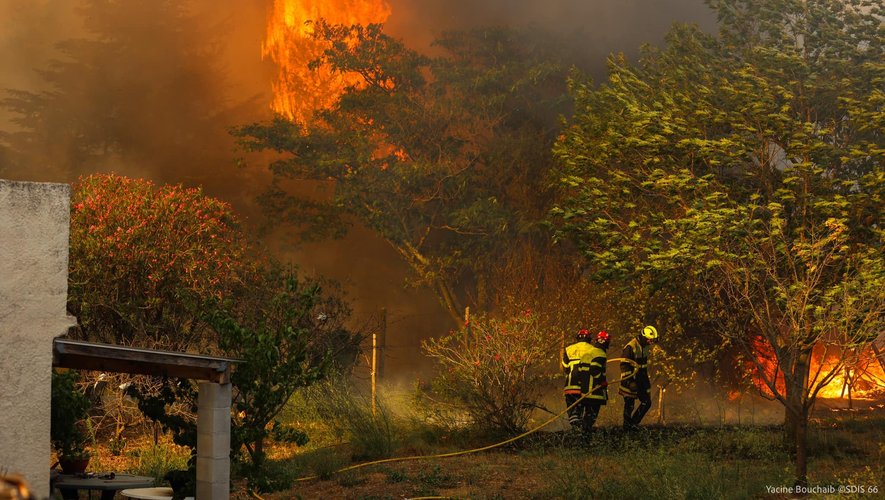 Les pompiers ont été déployés en nombre, face à un incendie dans les Pyrénées-Orientales.