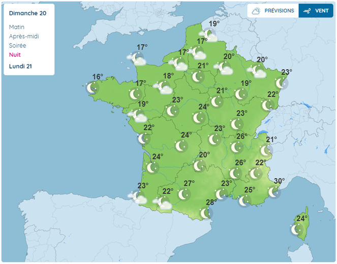 Jusqu'à 30°C la nuit dans le pays niçois.
