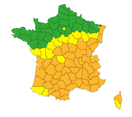 Des départements pourraient passer en vigilance rouge dès ce lundi en journée.