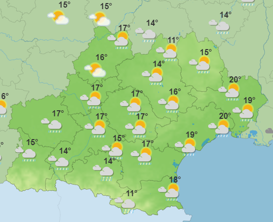 Les prévisions en Occitanie ce dimanche matin.
