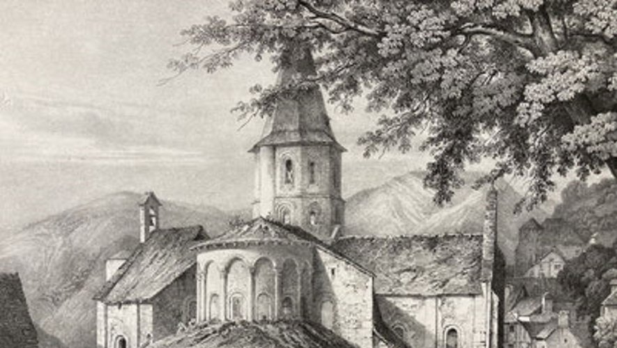 Restauration de l’abbatiale Sainte-Foy au XIXe siècle.
