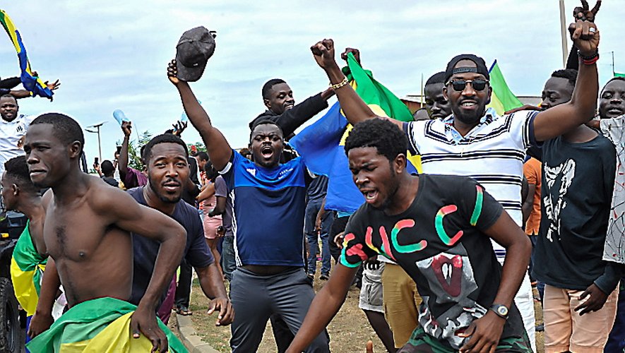 Le coup d'Etat célébré le 30 août, à Akanda, au Gabon.