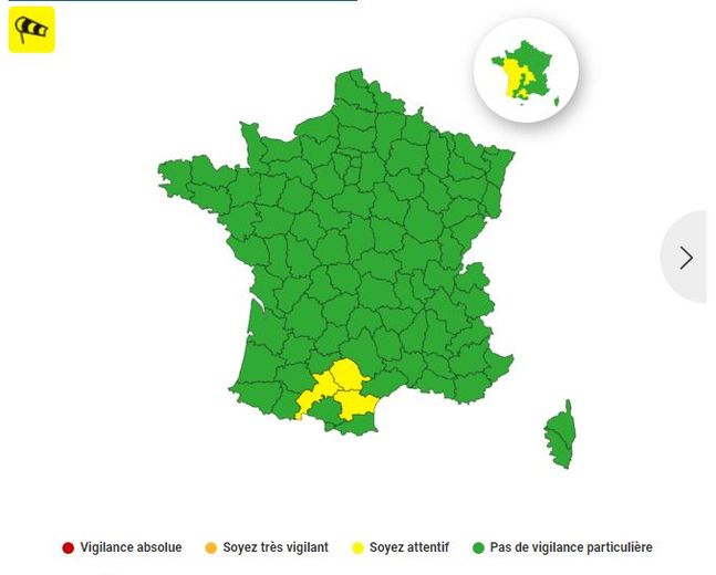 Trois départements d'Occitanie devront se méfier du vent en ce jour de rentrée scolaire.