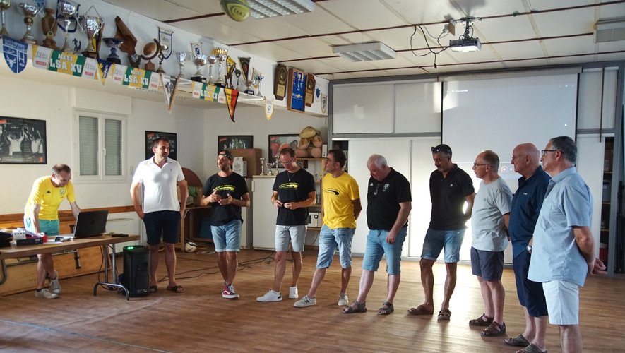 Les participants à ce rendez-vous à la Maison du rugby à La Primaube.