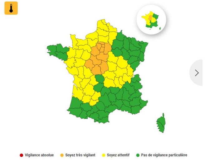 50 départements en vigilance pour la canicule, 14 en orange ce samedi.