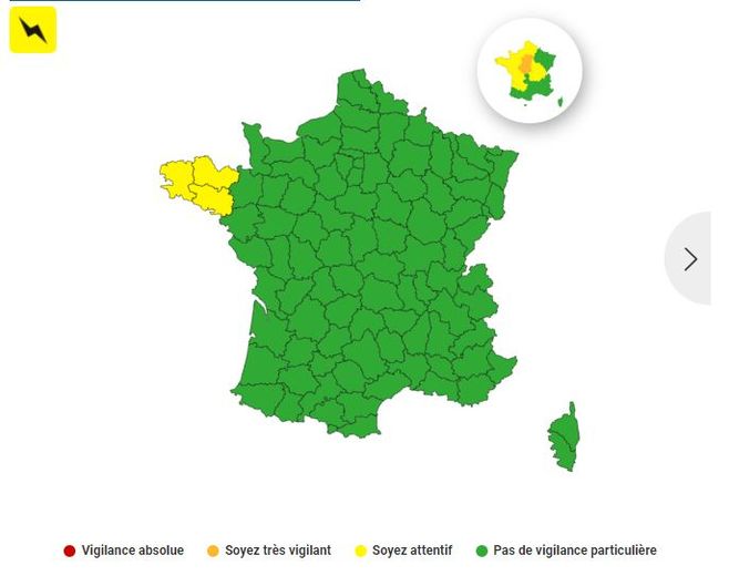 La vigilance pour les orages sera moins dense que celle qui concerne la canicule.