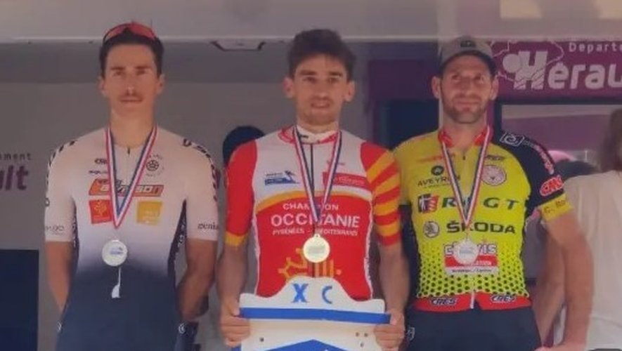 Nathan Célié (au centre) avait décroché le titre de champion d'Occitanie en juin