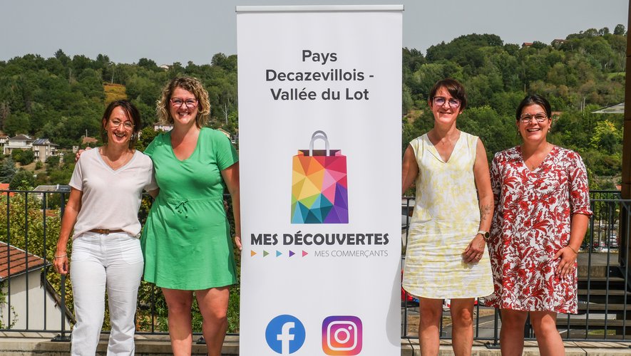Karine Guérard, Virginie Aguiar, Sandrine Bouissou et Gwenaelle Delabarre, les représentantes de l’association des commerçants du bassin decazevillois, rebaptisée "Mes Découvertes" afin de donner une identité plus marquée et plus en rapport avec le Bassin decazevillois.