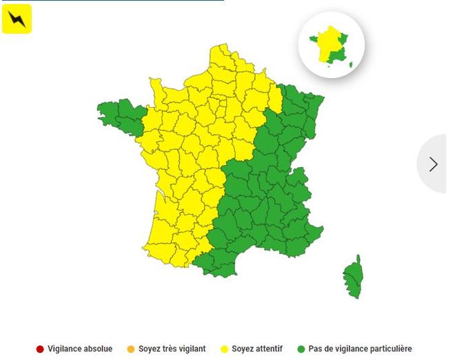 Une large partie du pays sera concernée par des orages, ce 11 septembre.