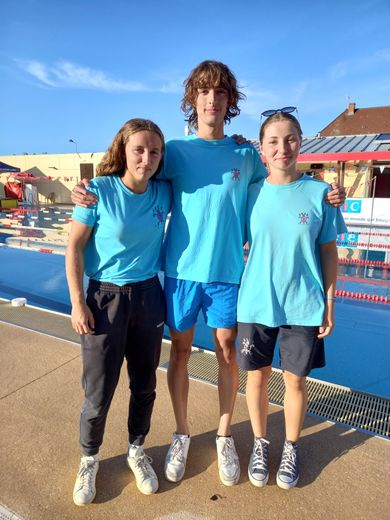 De belles performances pour 3 jeunes nageurs locaux au critérium national de Chauffailles (71).