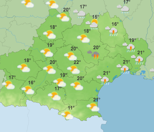 Les prévisions ce samedi matin en Occitanie.