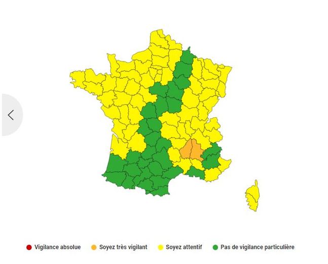 La Drôme et l'Ardèche seront en vigilance orange, jeudi 21 septembre 2023.