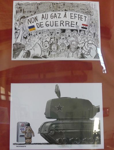 La guerre en Ukraine, thème  de l’exposition à la galerie.