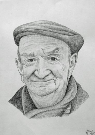 Un portrait au dessin du centenaire.