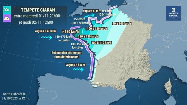 Où les rafales les plus violentes sont attendues.