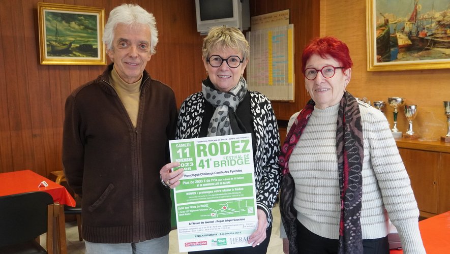 Didier Lascoumes, Cathy Vieilledent et Marie Claude Vranckx préparent le 41e festival de bridge.