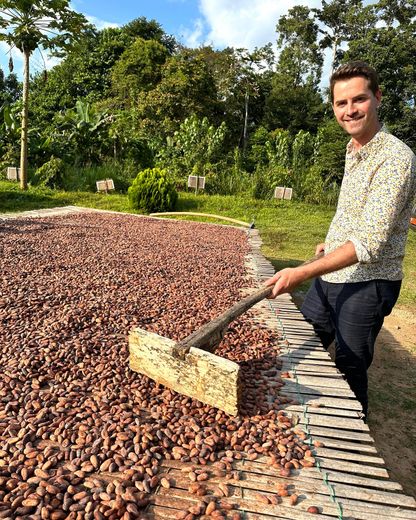 Ci-dessus le voilier qui a acheminé la première cargaison de fèves pour le chocolat de Castelnau.
