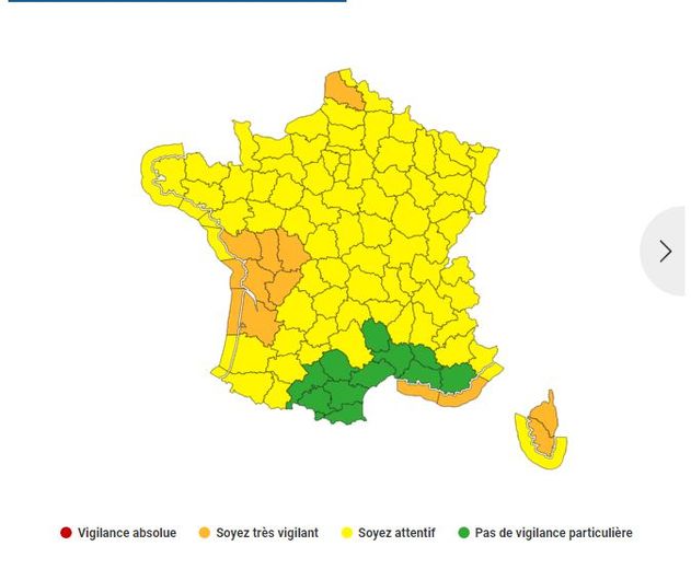 La quasi totalité du pays fera face à une vigilance météo ce samedi 4 novembre 2023.
